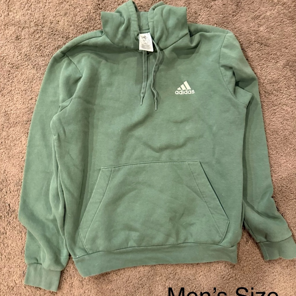 Adidas Men's Sage Green Hoodie